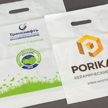 Пакеты пластиковые с логотипом Транснефть и Porikam