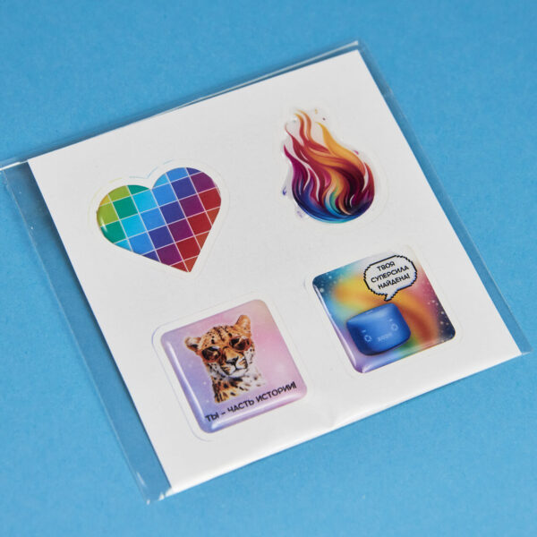 Объемные наклейки со смолой